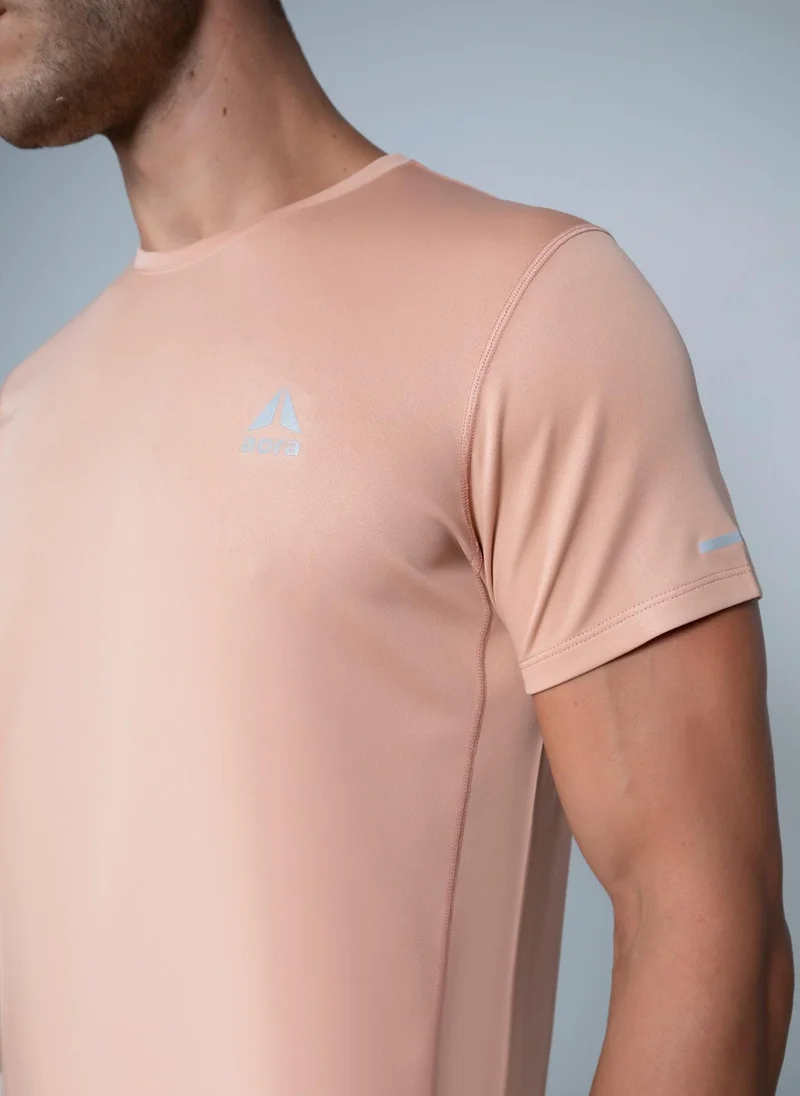 Aora Aora Men's Ultralight Mesh Tee – Quick-Dry, High Ventilation, Barely-There Feel – Black